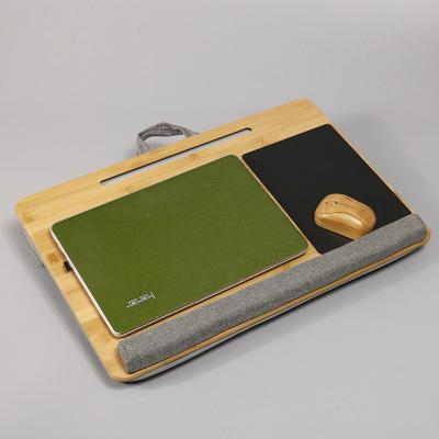 China Eco-Friendly Eco-Friendly Portable Bamboo Laptop Computer Lap Desk With Cushion for sale