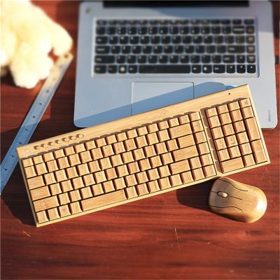 China Best Wireless Choose Wireless Bamboo Keyboard and Computer Keyboard Mice Laptop USB Mouse Combo for sale