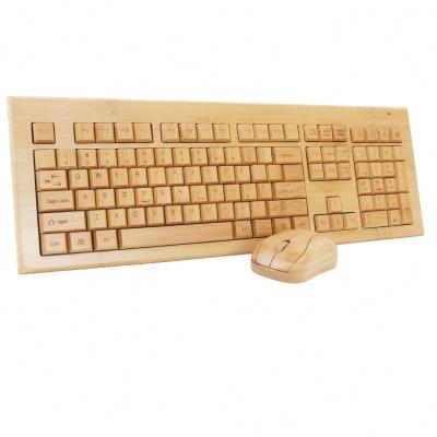 China Custom Wholesale Optical Bamboo USB Wooden Keyboard Wireless Mouse for sale