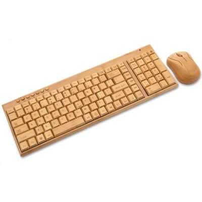 China For laptop wholesale hand made eco friendly custom wireless usb bamboo keyboard with mouse for sale