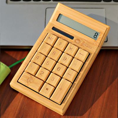 China Factory Wholesale Lowest Citizen Solar Calculator Scientific Bamboo Base Small Calculator for sale