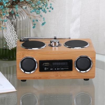 China Wireless Subwoofer Bamboo Wooden Wireless Computer Computer Christmas Gift Audio Wireless Speaker for sale