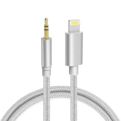 China Speaker 1M IOS For all system lighting to AUX converter. 3.5mm Audio Adapter Earphone Funicular Male For iPhone 7 8 XR XS 11 Pro for sale