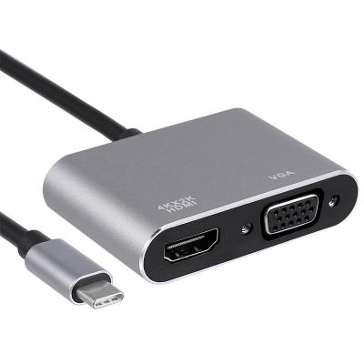 China Vedio Transfer USB C to Dual VGA HD MI Splitter Adapter (Thunderbolt 3 Compatible) for sale