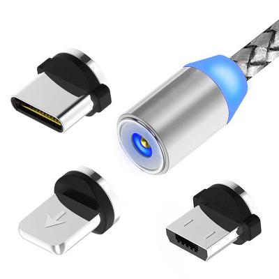 China New Arrival Video Game Player 3 Plug 3 In 1 Micro Usb Magnetic Fast Charging Cable Type Usb C Phone Data Cable Charger For Samsung Android IOS for sale