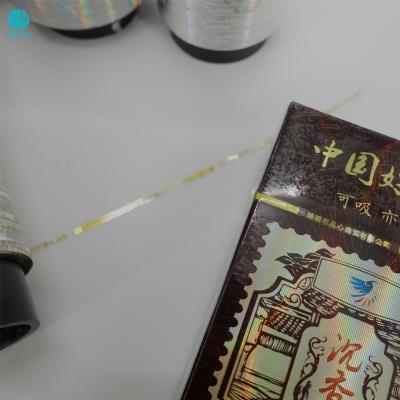 China Transparent PET Tear Strip Holographic Tape Waterproof For Cigarette Tambac Tea Shisha Wrapping for sale