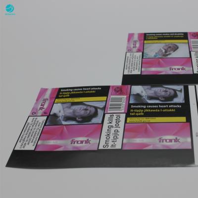 China Soft Pink Offset Printing Cigarette Paper Box King Size Meet Europe Standard Moisture Proof for sale