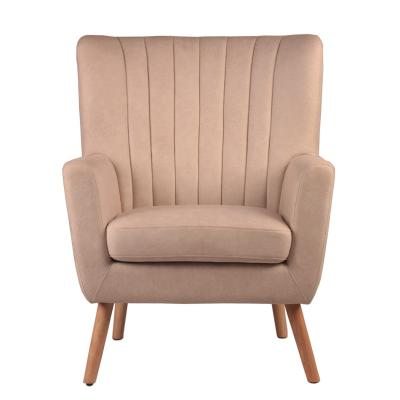 China Simple Leather Chesterfield Fabric Sofa High Chair Style Modern Tufted Sofa Leisure Accent Arm Club Back Chair for sale