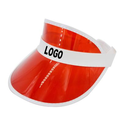 China Promotional Customized Fancy Red Plastic Sun Visor Hat Sun Visor New Customized Plastic Sun Visor for sale