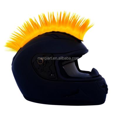 China Mohawk Fancy Green Racing Helmet Mohawk Motorcycle Helmet Wig for sale