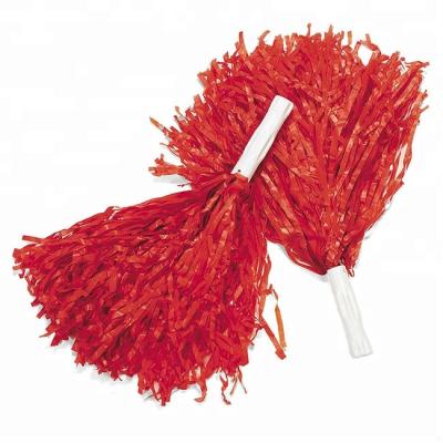 China PP Fashion 2022 Red PET Pom Poms Cheerleader Cheerleader Pom Poms Cheerleading for sale