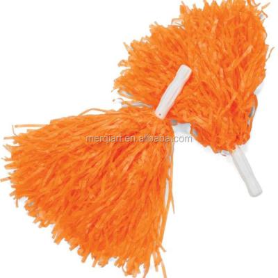 China Orange PP Majorette Leading Pom Poms Megaphone Set for sale