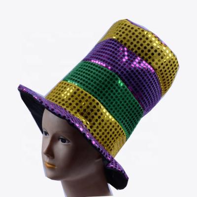 China Multicolor Image Halloween Jester Clown Mardi Gras Party Costume Hat for sale