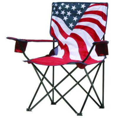 China Fishing Chair Outdoor Multi Position USA Flag Folding Camp Chair Camping Chair for sale