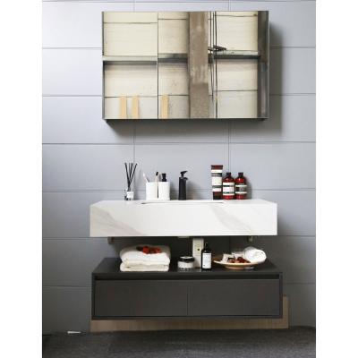 China Bathroom Vanity Solid Wood Wholesale Bathroom Cabinets In Traditional Design Brown 48 Inches for sale