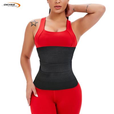 China Women QUICK DRY Invisible Latex Waist Trainer OKyRie Waist Trainer Trimmers Cincher Sauna Rubber Sweat Wrap for sale