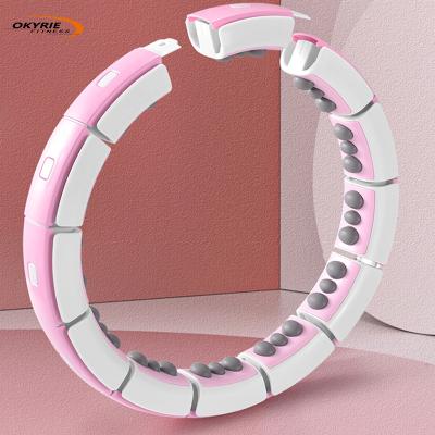 China OKyRie 24 System Sections ABS Fitness Hoola Ring Sports Hoola Exercise Smart Account Circle Slimming Weighted Hoola Ring For Adults for sale