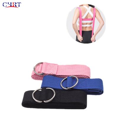 China Durable High Density CHRT Tape 250cm/350cm Yoga Stretch Strap D-Clip Belt Stretching Tape Yoga Stretch Belt Yoga Cotton for sale