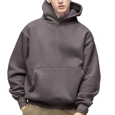 China Custom Logo Anti-wrinkle 100% Cotton Blank Heavyweight Plus Size Mens Hoodies Wholesale Streetwear Oversized Hoodie for sale