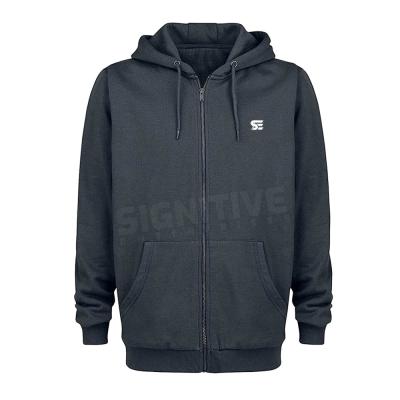 China Anti-wrinkle OEM logo custom men's hoodies full zipper 100% cotton hoodie high quality for sale