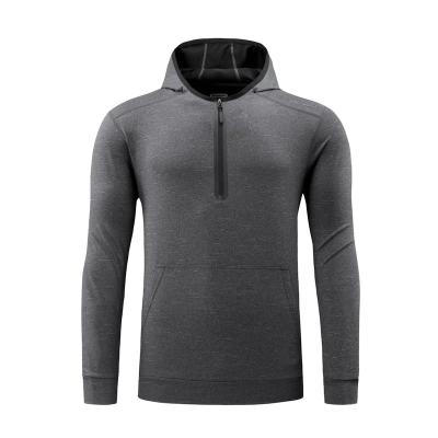 China High Quality Custom Anti-wrinkle Men's OEM Logo Pullover Hoodies 100% Cotton Waterproof Half Zip Hoodie for sale