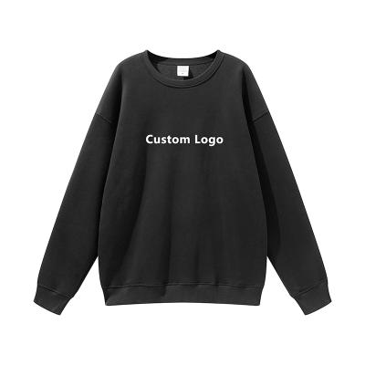 China Custom high quality cotton fleece Anti-wrinkle logo sweatshirt oversized crewneck pullover plus size mens hoodies and sweatshirts for sale