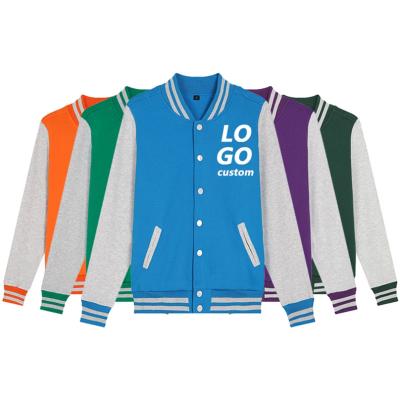 China Wholesale High Quality Reversible Polyester Baseball Letterman Men's Bulk Custom Blank College Jackets Varsity Jacket for sale