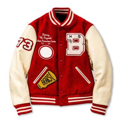 China Reversible Custom Printing Long Sleeve Mens Varsity Letterman Varsity Jacket Men's Simple Blank Varsity Jacket for sale