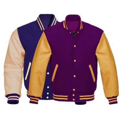 China High Quality Reversible Custom Print Embroidered Custom Baseball Jacket Varsity Jackets Men Oversized Jacket for sale