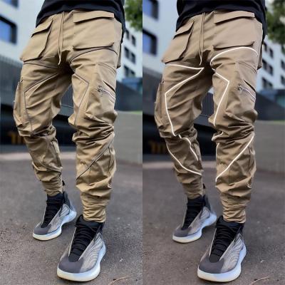 China Custom Printing Logo Men Streetwear Oversized Cargo Trousers Anti-Wrinkle Casual Cargo Pants Joggers Sweatpants With Pockets for sale