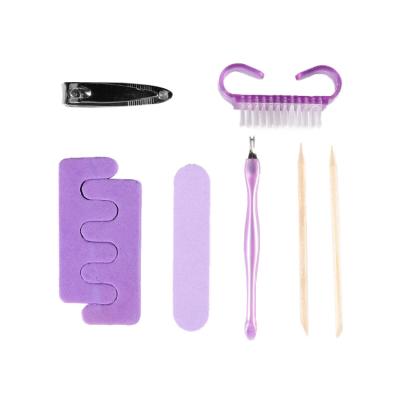 China Personal Finger Nail Moq Beauty Care Manicure Tools Low Nail Clippers Purple Set Trimmer Manicure Pedicure Set for sale