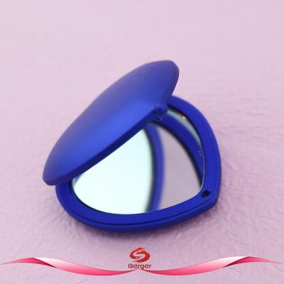 China Pocket Mirror Hot Sale Portable Folding Heart Shape Cosmetic Mirror for sale