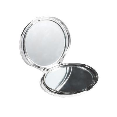 China Unique Type Ningbo Design Double Sided Wholesale Makeup Pocket Portable Mini Folding Shell Mirror Travel Makeup Pocket for sale