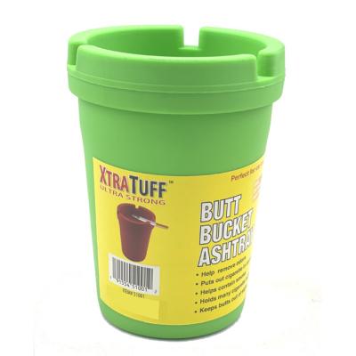 China Self Extinguishing Ashtray Butt Bucket Portable Plastic Ashtray for sale