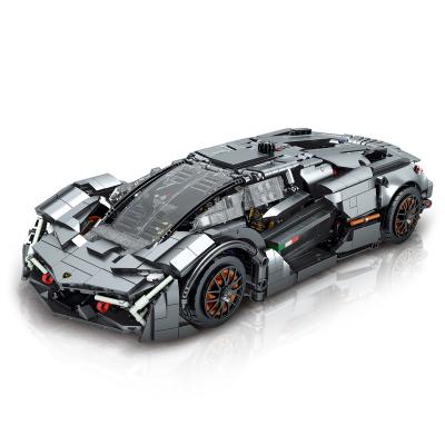 China Wholesale Building Toy Technical Concept Sports Racing Car Terzo Millennio Model Vehicle DIY Assembly Building Block Set for sale