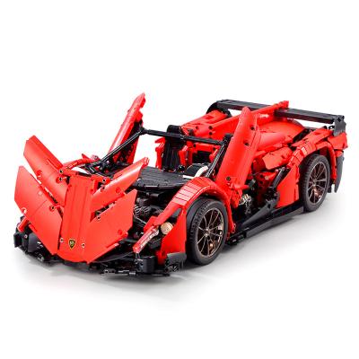 China Red Sports Car Electric RC Roadster Model Building Toy Bricks Technic APP Programming MOC DIY Toy Building Blocks Car Set for sale