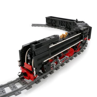 China Construction Toy World Railway City Series The Model Assembled DIY Toy Electric Building Block Set QJ RC Steam Locomotive Train for sale