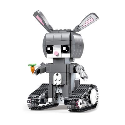 China DIY Toy Rabbit Bricks Toys Technic RC Building Blocks Electric Remote Control Walking Car for sale