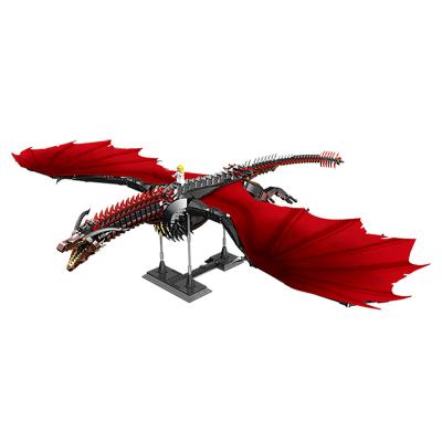 China The Building Toy Movie Series Creative Toys the flame dragon and Viserion's DIY dragon building block the set of children's Christmas gifts for sale