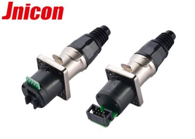 China 8 Pin RJ45 Waterproof Connector , IP65 Ethernet Connector Use With Powercon for sale