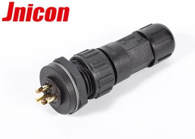 China Panel Mount 3 Pin Waterproof Aviation Connector IP68 M16 Plastic Round Type for sale