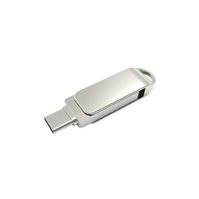 China Mini OTG USB C Drive Metal OTG USB Flash Drive Rotating Pen Drive 16GB 32GB USB Type-C Flash OEM for sale