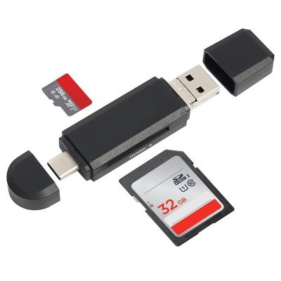 China Portable Three-in-One USB Type C USB 2.0 Card Reader Adapter for Mobile Phones and Computers for sale