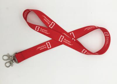 China Red Dye Sublimation Lanyards / Eco Friendly Key Chain Lanyard For Exhibition for sale