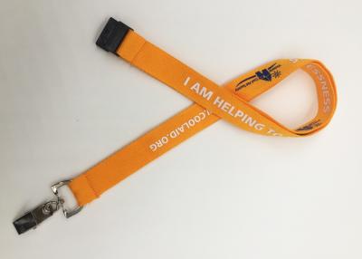 China 2.0 CM Silk-screen printed Polyester lanyards with any color and any Custom Logo printing for sale