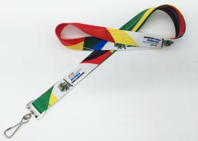 China Colorful Custom Woven Lanyards , Id Card Lanyard With Breakaway Buckle  for sale