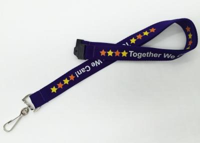 China Promotion Gifts Silk Screen Lanyards / Breakaway Id Lanyard With Colorful Stars for sale