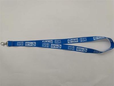 China Blue Color Dye Sublimation Lanyards , Customized Id Neck Lanyard Heat Transfer Printing for sale