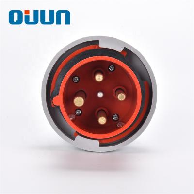 China Industrial Nylon Four Pole Red Color Electrical Outlet for sale