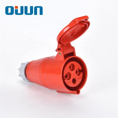 China Industrial Plug Socket 380v Female Industrial Connector 3P+E 16amps Industrial Connectors for sale